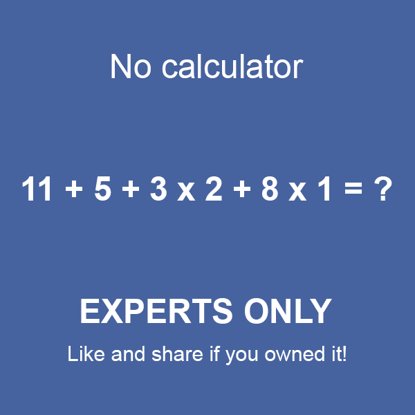 No Calculator equation