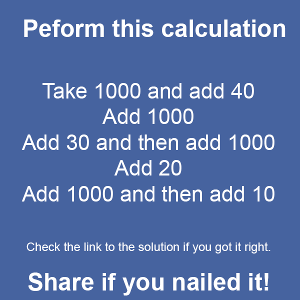 Peform Calculation